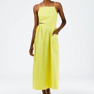Tibi Italian Sporty Nylon Strappy Cut Out Dress